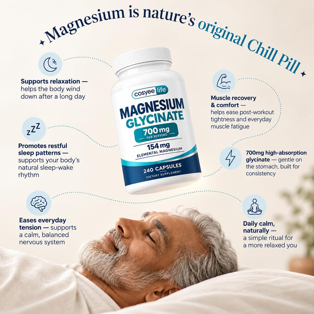 Cosynee Magnesium Glycinate 700mg - 240 Capsules - image 4