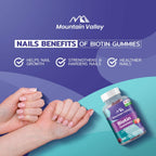 Mountain Valley Biotin Gummies 10,000 mcg Hair, Skin & Nails - 160 Gummies - image 8