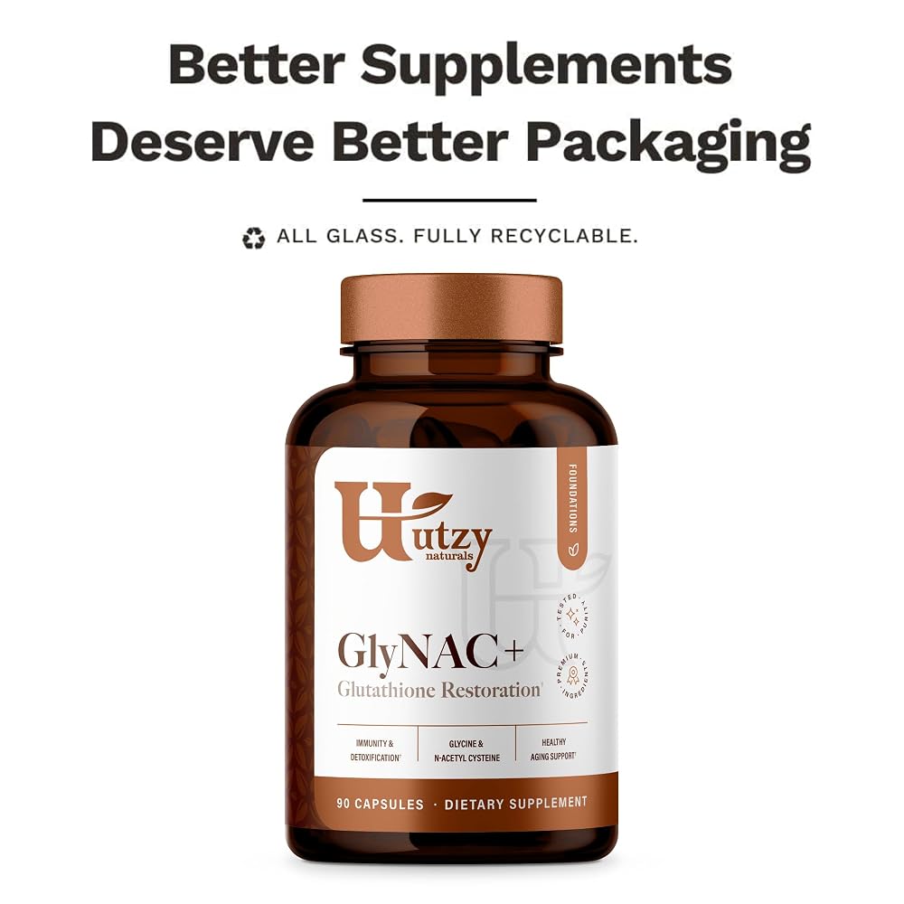 Utzy Naturals High Dose GlyNAC+ Supplement - 90 Capsules - image 8