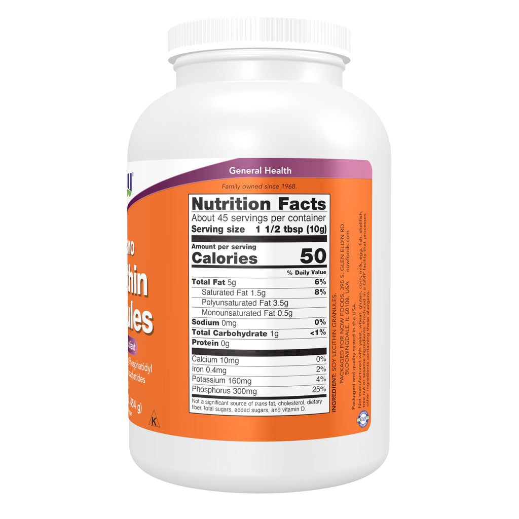 NOW Lecithin Granules Phosphatidyl Choline - 1 lb - image 2