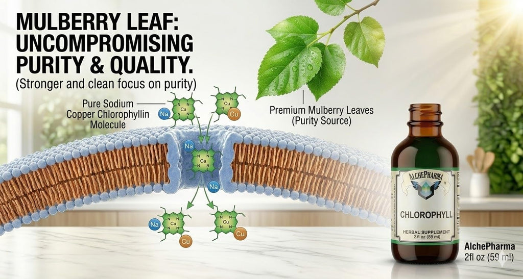 AlchePharma Chlorophyll from Mulberry Leaf as Sodium Copper
