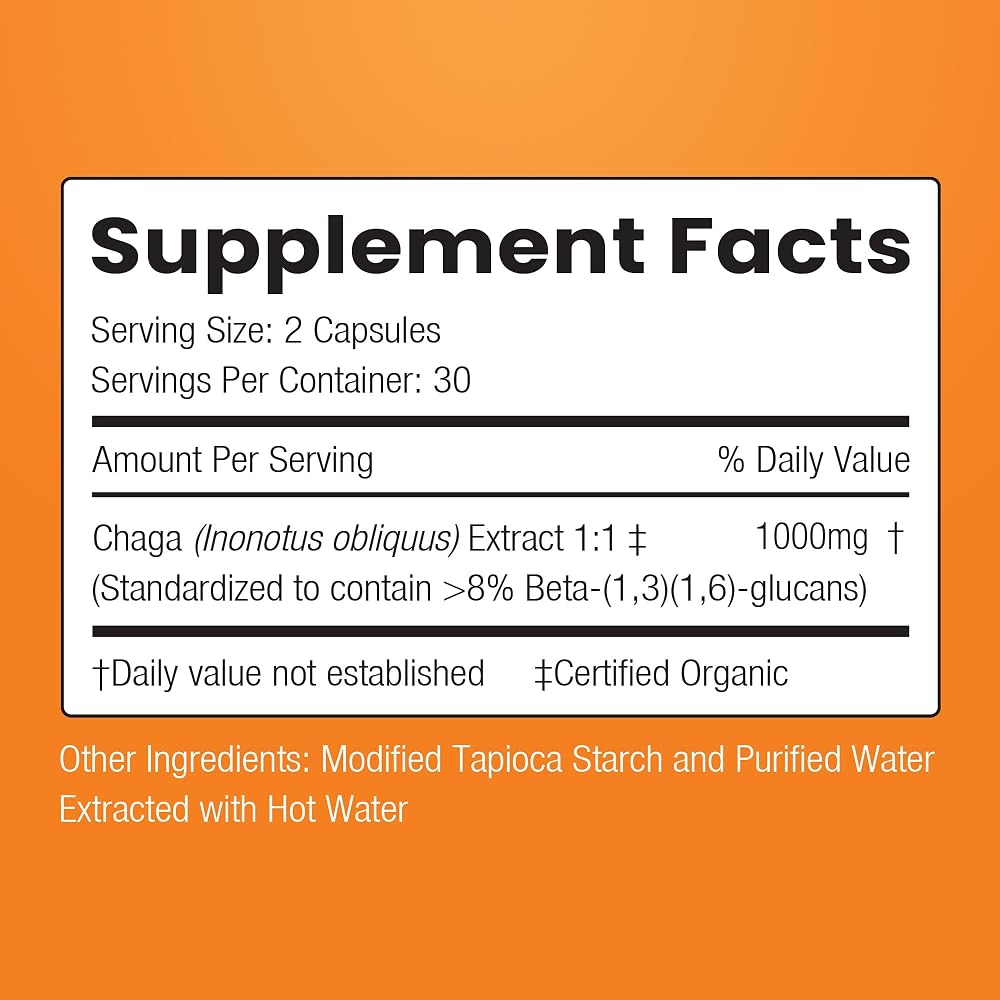 ENCAPSULATE Chaga Mushroom Extract 1000mg - 60 Capsules - image 2
