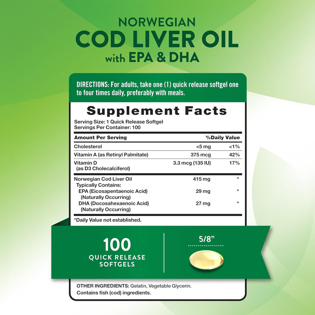 Nature's Truth Norwegian Cod Liver Oil - 500 Softgels - image 5