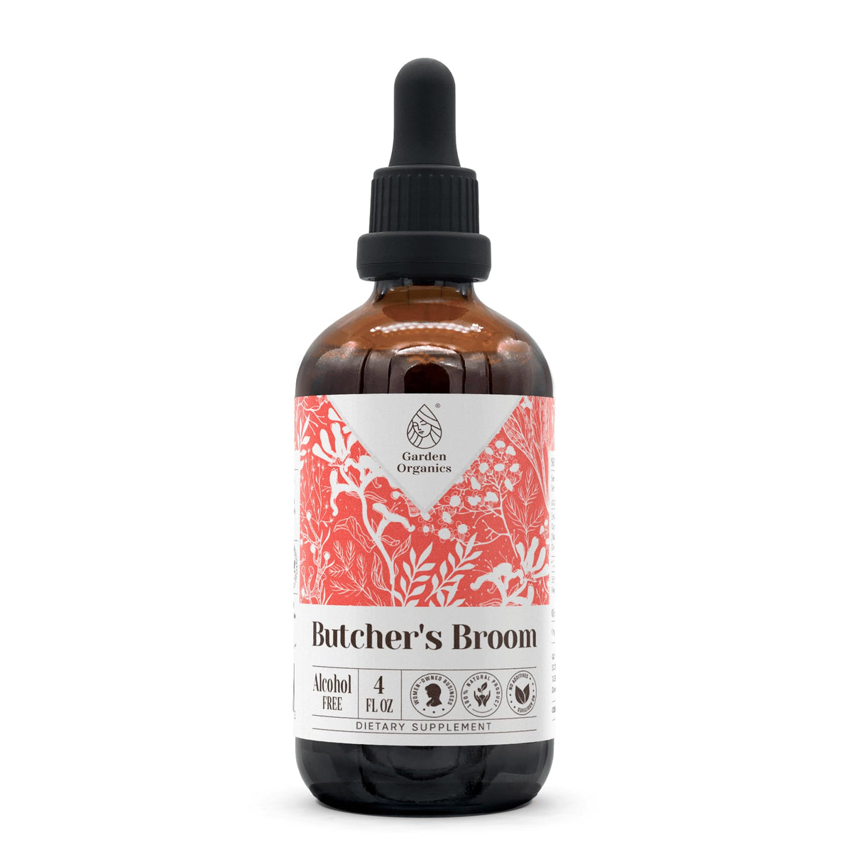 Garden Organics Butcher's Broom Alcohol-Free Natural Tincture Extract