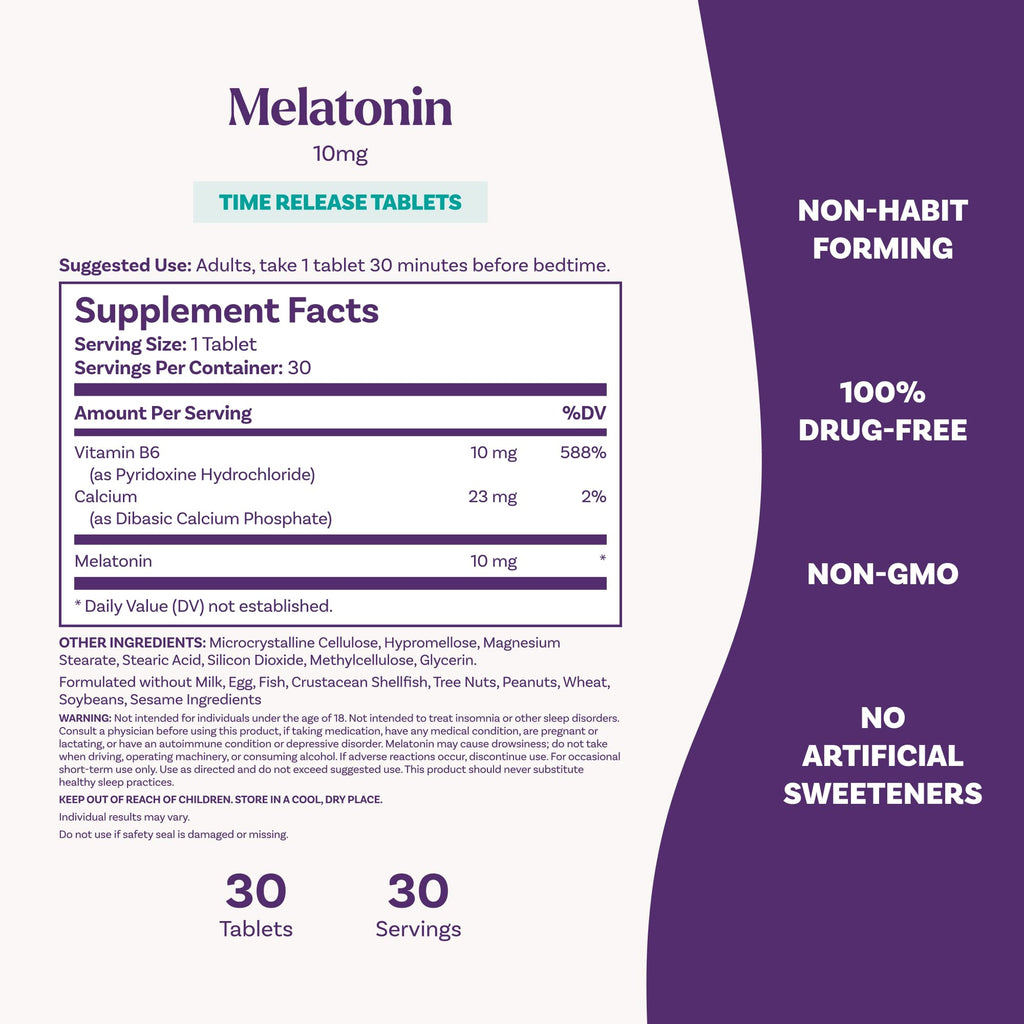 Natrol Melatonin 10 mg Time Release Sleep Aid - 30 Tablets - image 5