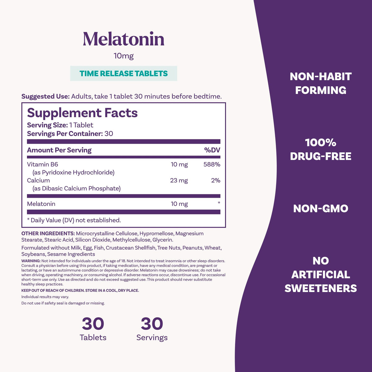 Natrol Melatonin 10 mg Time Release Sleep Aid - 30 Tablets - image 5