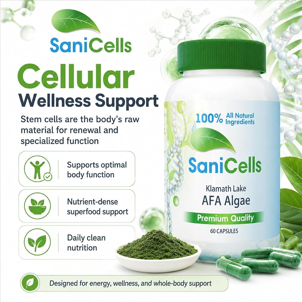 TROYA Sanicells AFA Blue-Green Algae Supplement 600mg - 90 Capsules - image 5