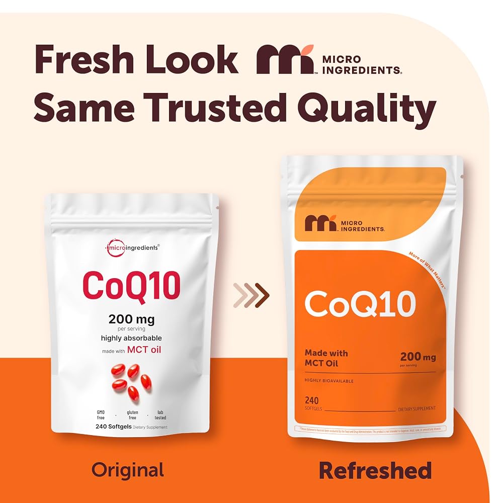 Micro Ingredients CoQ10 200mg - 240 Softgels - image 2