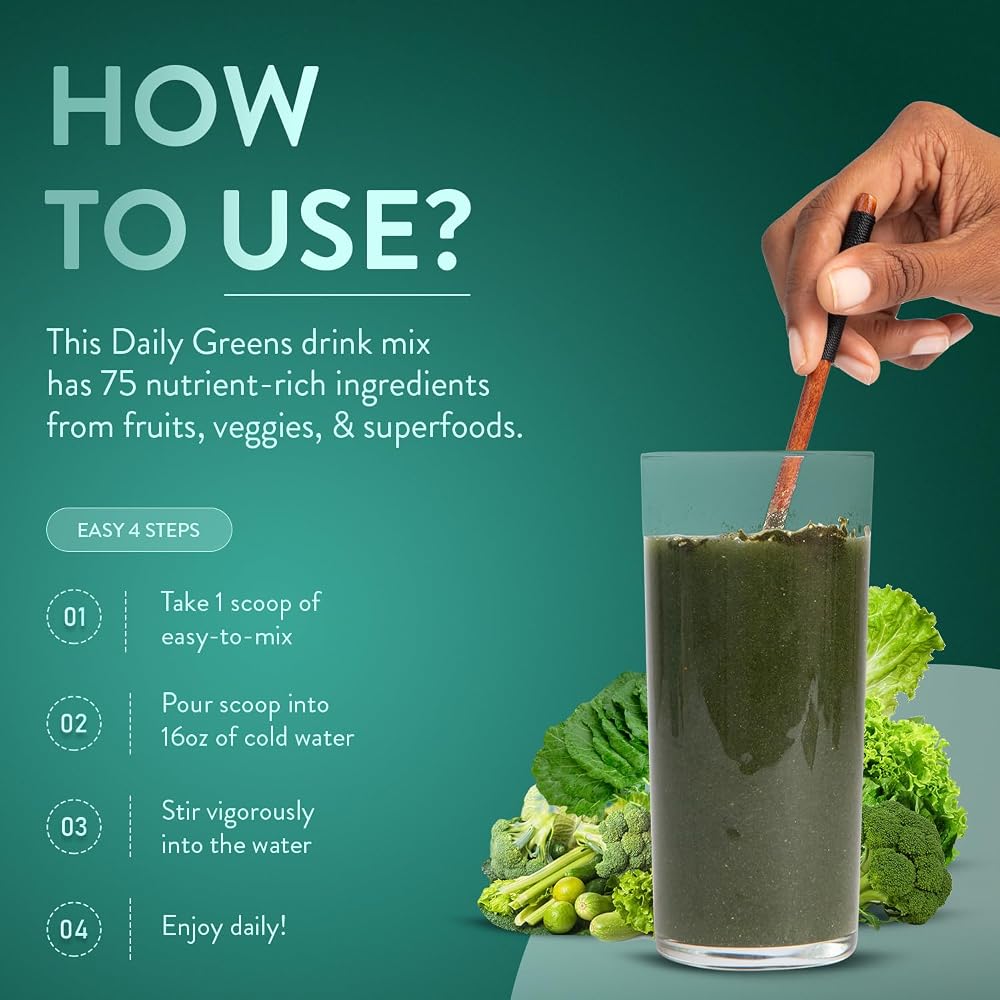 TruBrain Daily Greens Powder - 6.4 Ounce - image 2