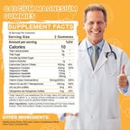 BSSTABBON Calcium Magnesium Gummies with Zinc Vitamin D3 K2 - 60 Gummies - image 2