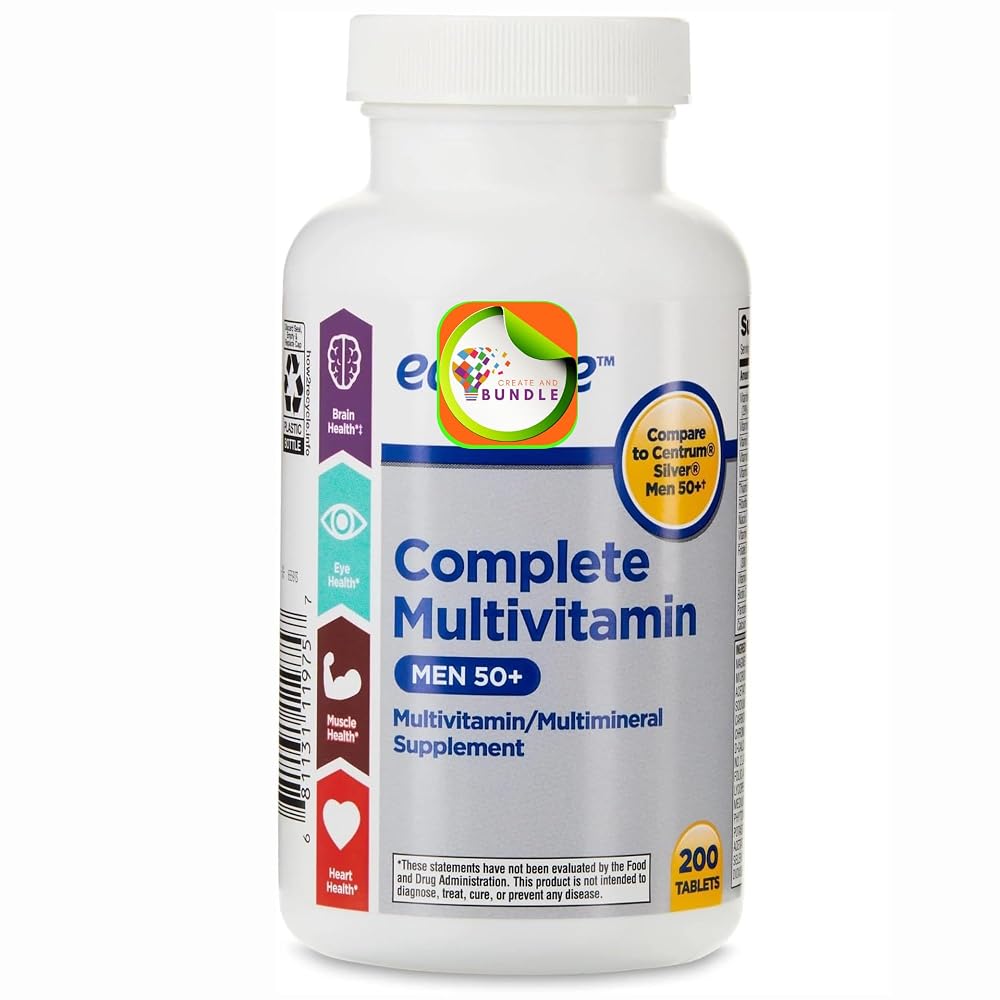 Create and Bundle Multivitamin for Men 50+ - 200 Tablets