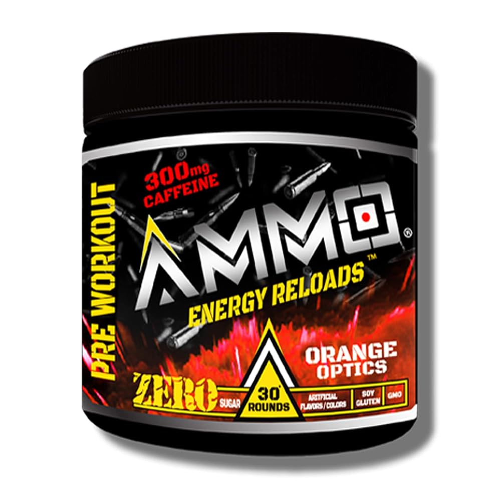 AMMO® Energy Reloads™ Pre Workout Powder - 300mg Caffeine Zero Sugar