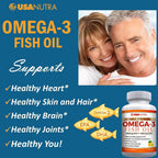 USANUTRA Triple Strength Omega-3 Fish Oil 3600mg - 120 Softgels - image 2