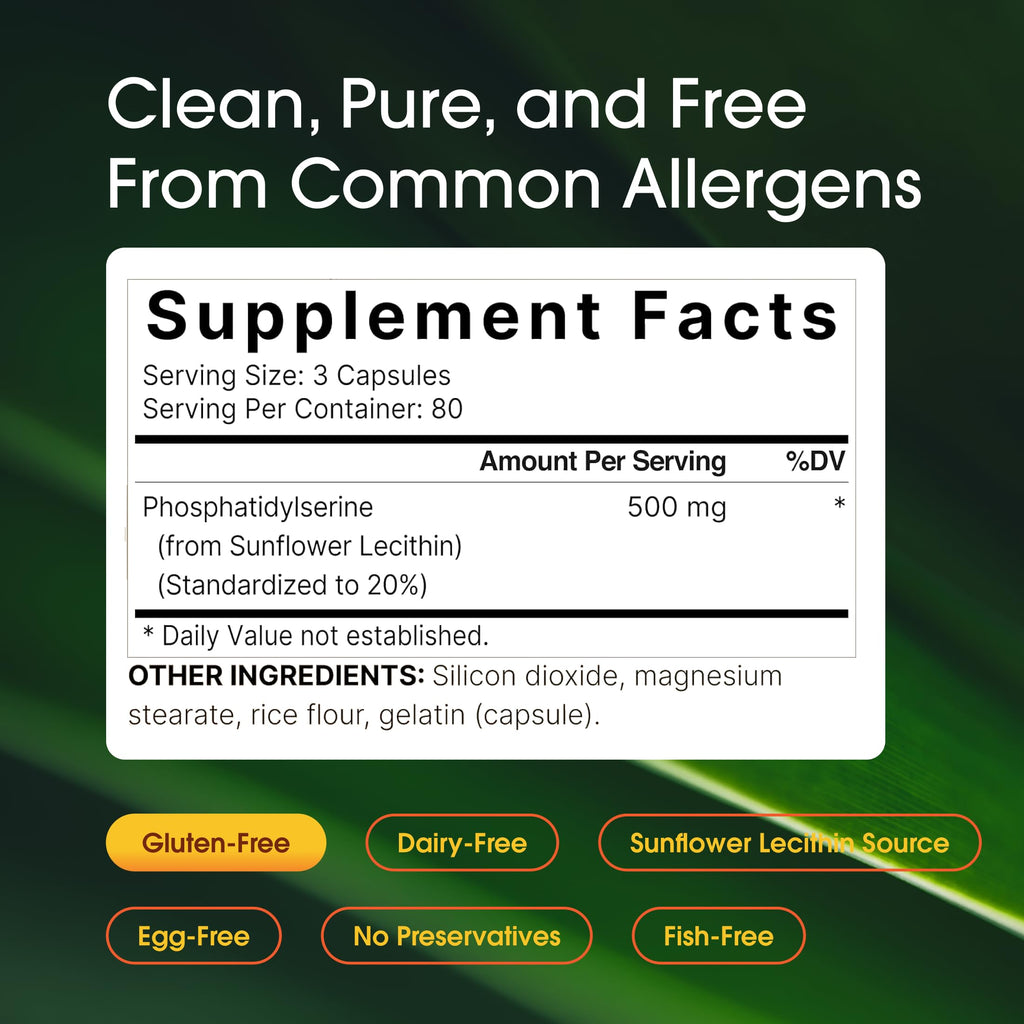 NatureBell Phosphatidylserine 500mg Brain Health - 240 Capsules - image 3