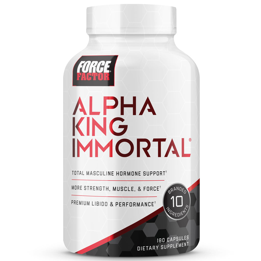 Force Factor Alpha King Immortal Testosterone Booster - 180 Capsules