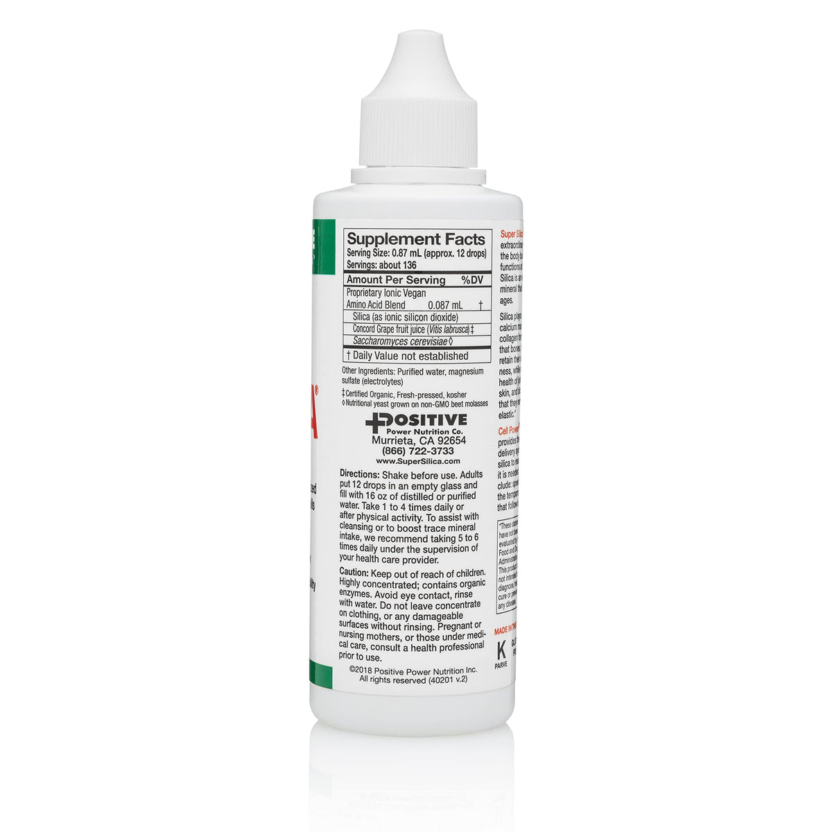 Positive Power Nutritionals Super Silica Liquid High-Energy