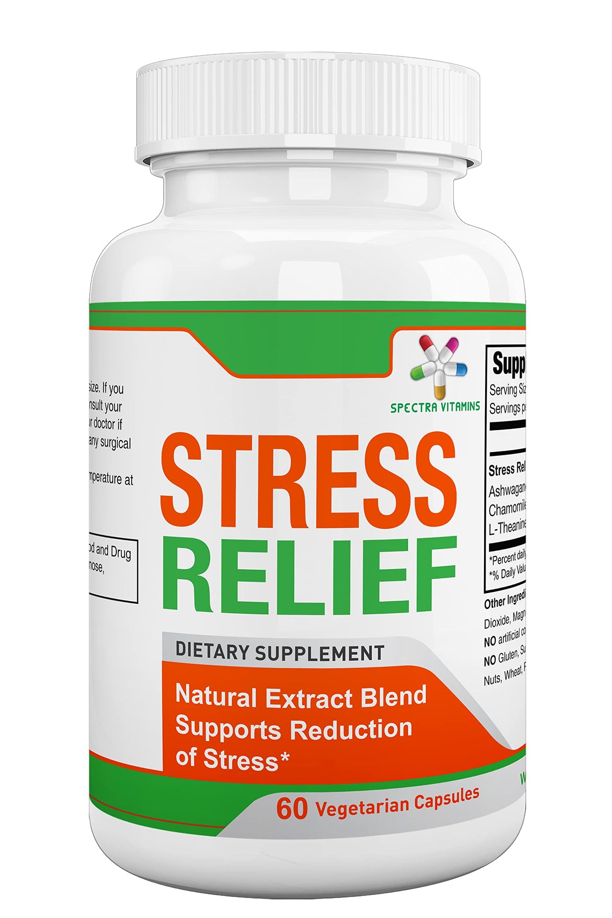 Spectra Vitamins Stress Relief for Adults with Ashwagandha - 60 Capsules