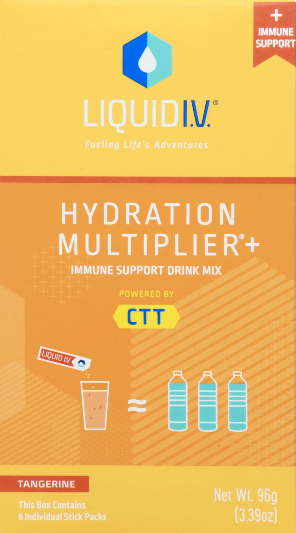 Liquid I.V. Tangerine Hydration Multiplier+ Electrolyte Mix - 6 Packets