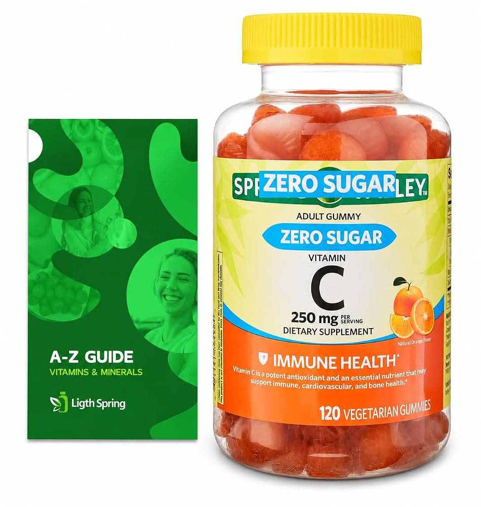 LightSpring Zero Sugar Vitamin C Gummies 250 mg - 120 Count