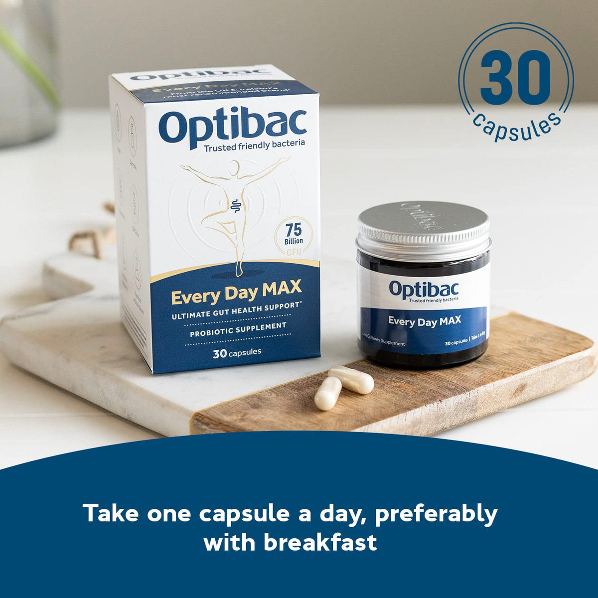 Optibac Every Day MAX Advanced Probiotic - 75 Billion CFU - 30 Capsules - image 4