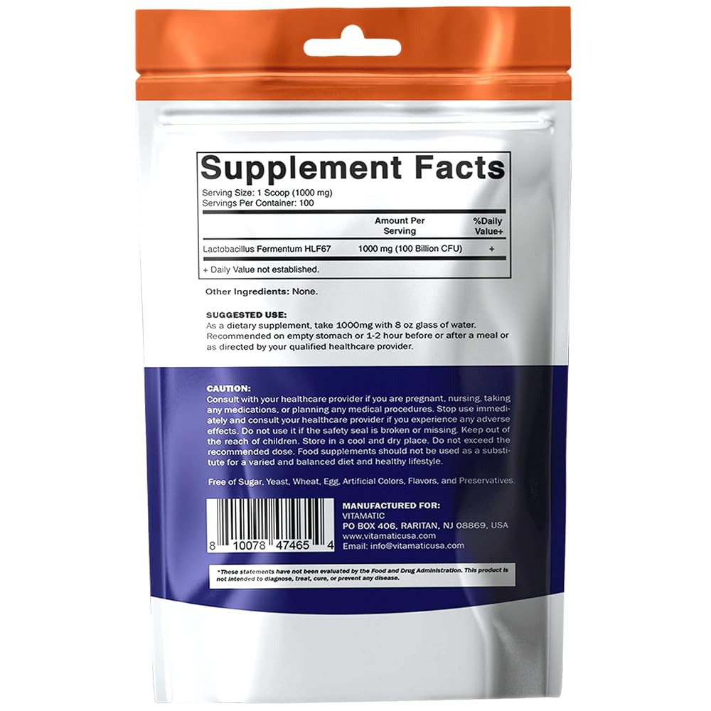 Vitamatic Lactobacillus Fermentum Probiotic Powder - 100 Servings - image 9