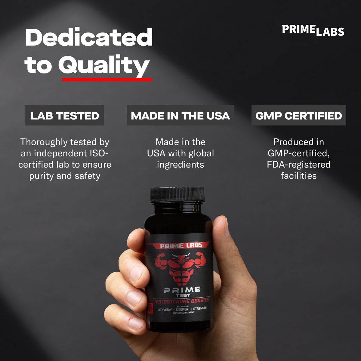 Prime Labs Testosterone Booster for Men, Strength & Stamina - 60 Caplets - image 7