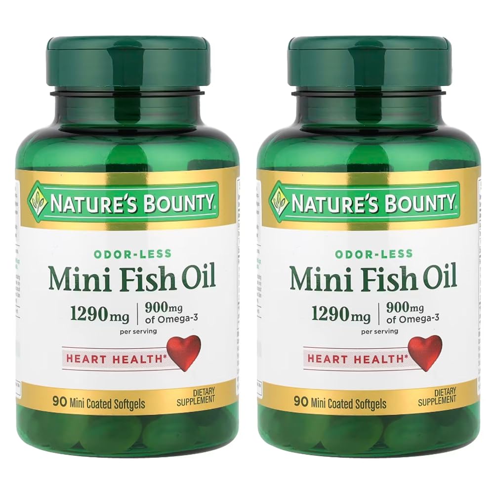 Nature's Bounty Fish Oil 1290 mg Mini Softgels - 180 Count