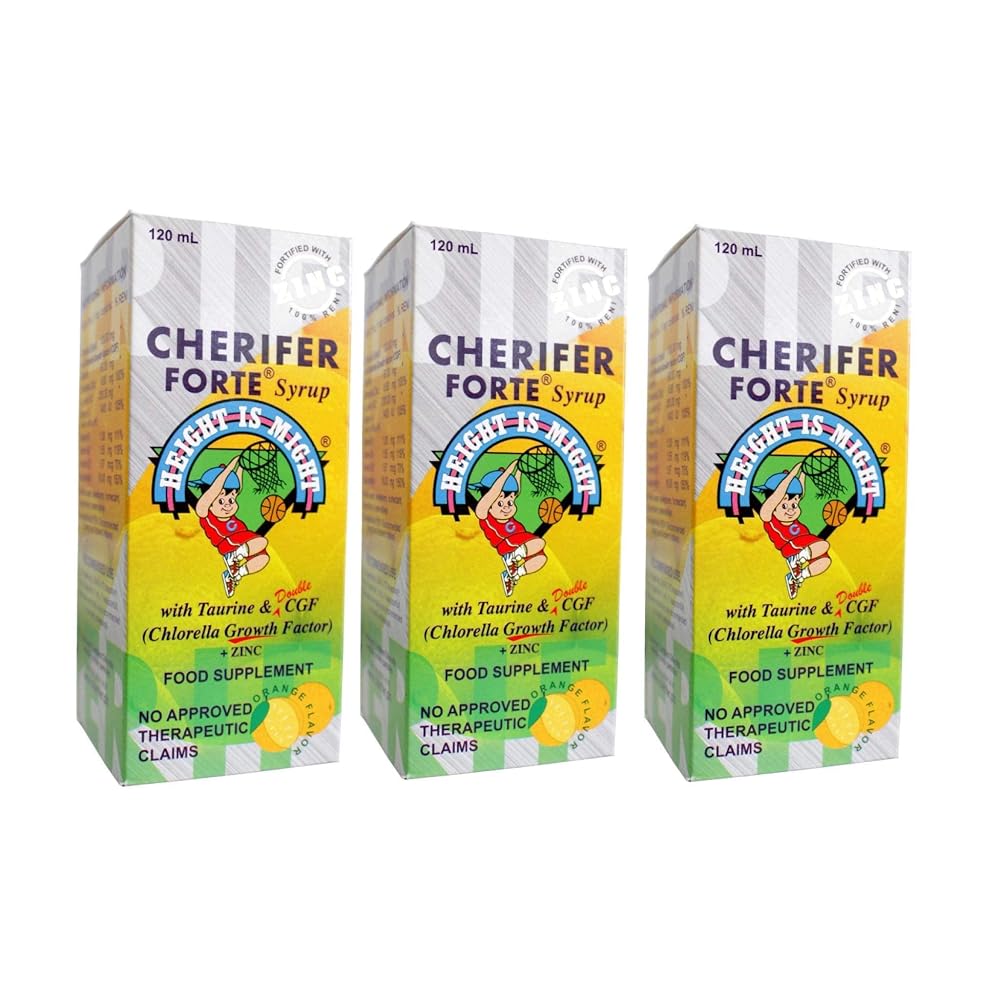 CHERIFER FORTE Syrup with Taurine, Chlorella & Zinc - 3 x 120ml