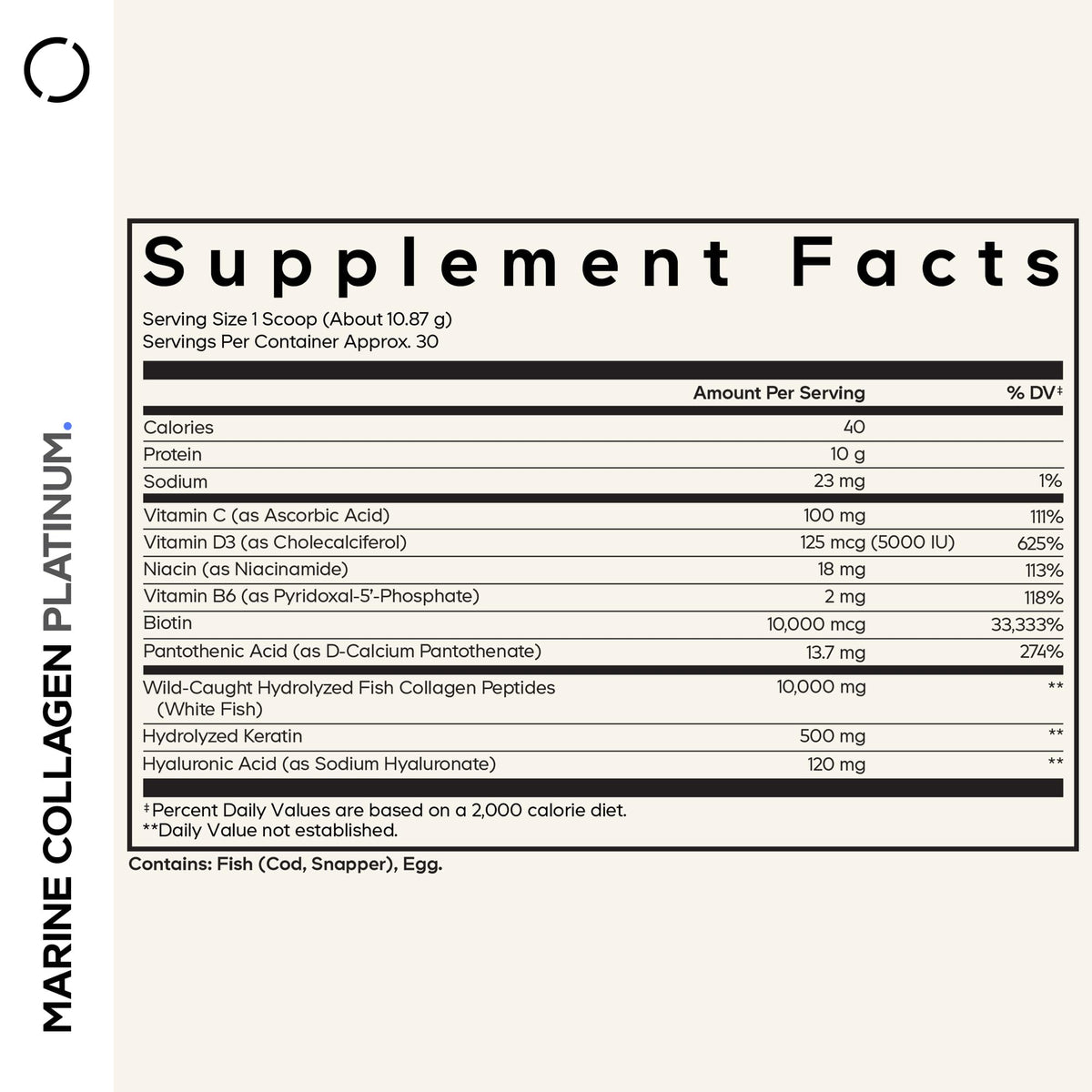 Codeage Marine Collagen Powder with Biotin 10000mcg - 11.5 oz - image 2