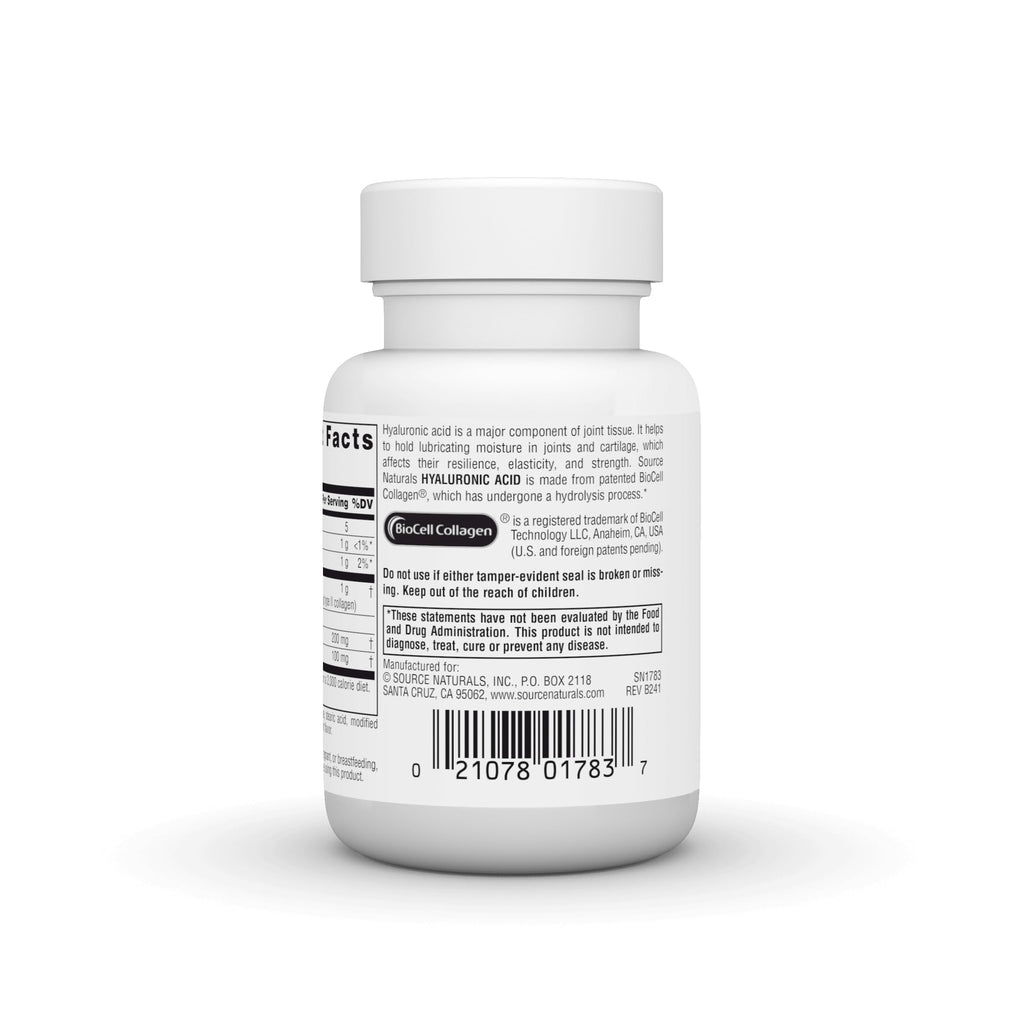 Source Naturals Hyaluronic Acid 50mg Tablets
