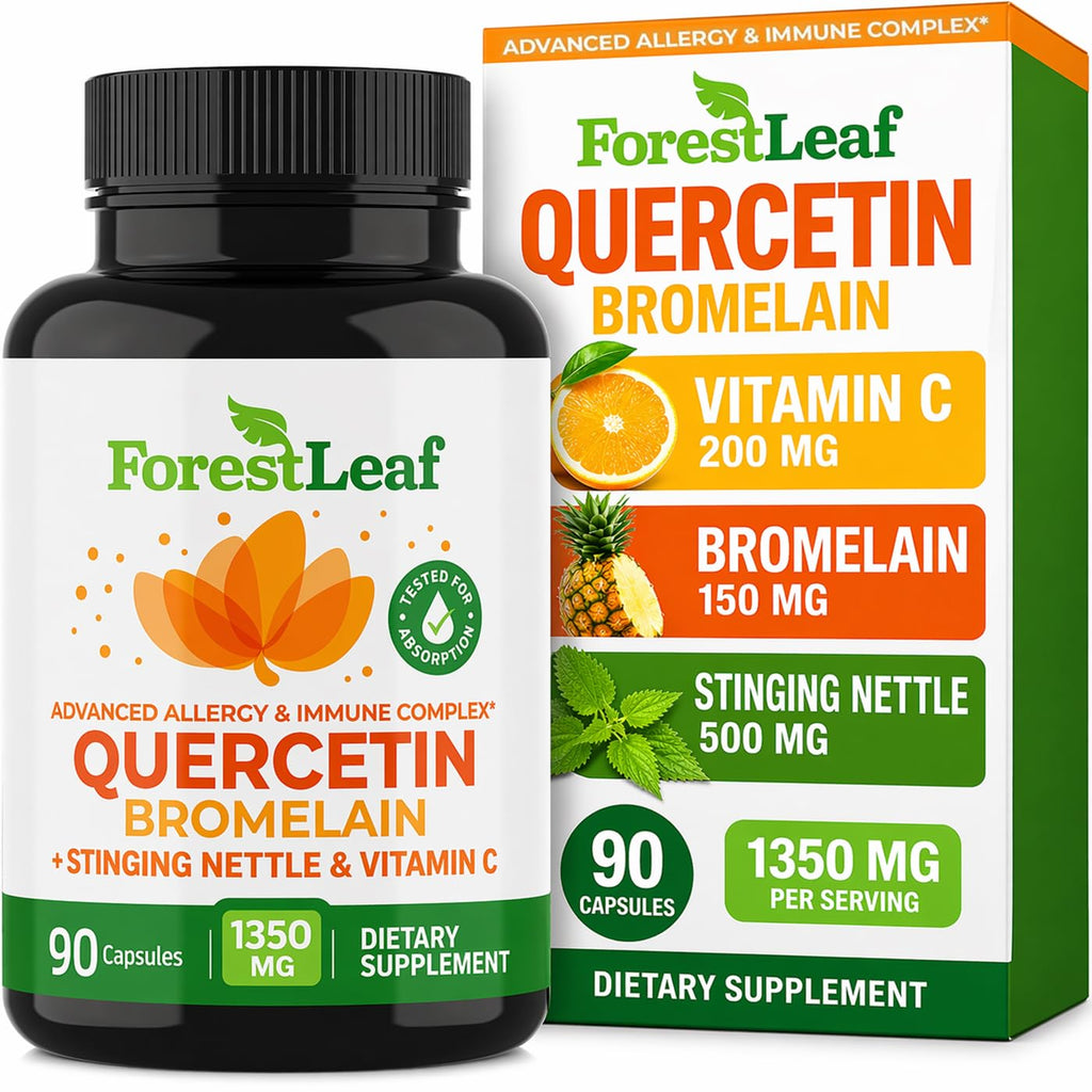 ForestLeaf Quercetin with Bromelain 1350mg - Blend with Vitamin C