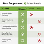 Deal Supplement Magnesium Glycinate 500mg Veggie Capsules