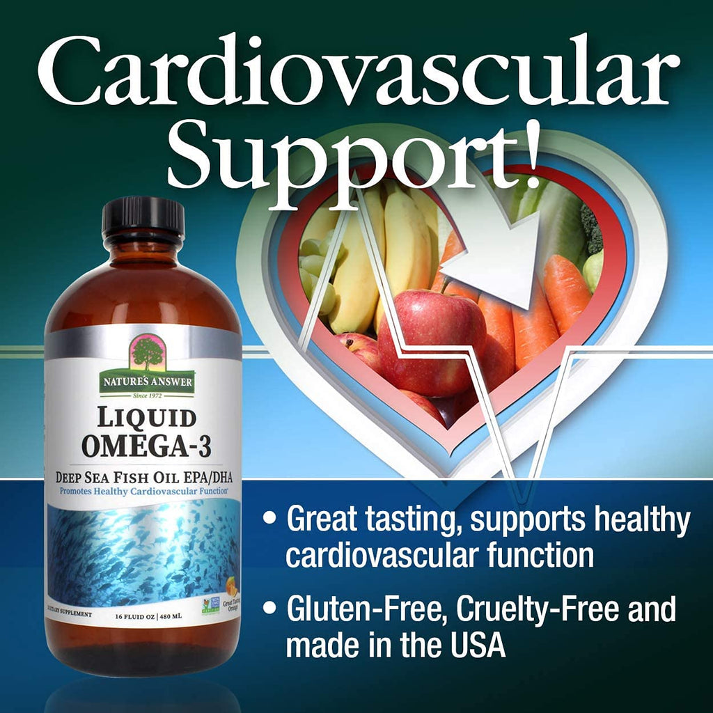 Nature's Answer Liquid Omega-3 Fish Oil EPA/DHA Cardiovascular Support - image 3
