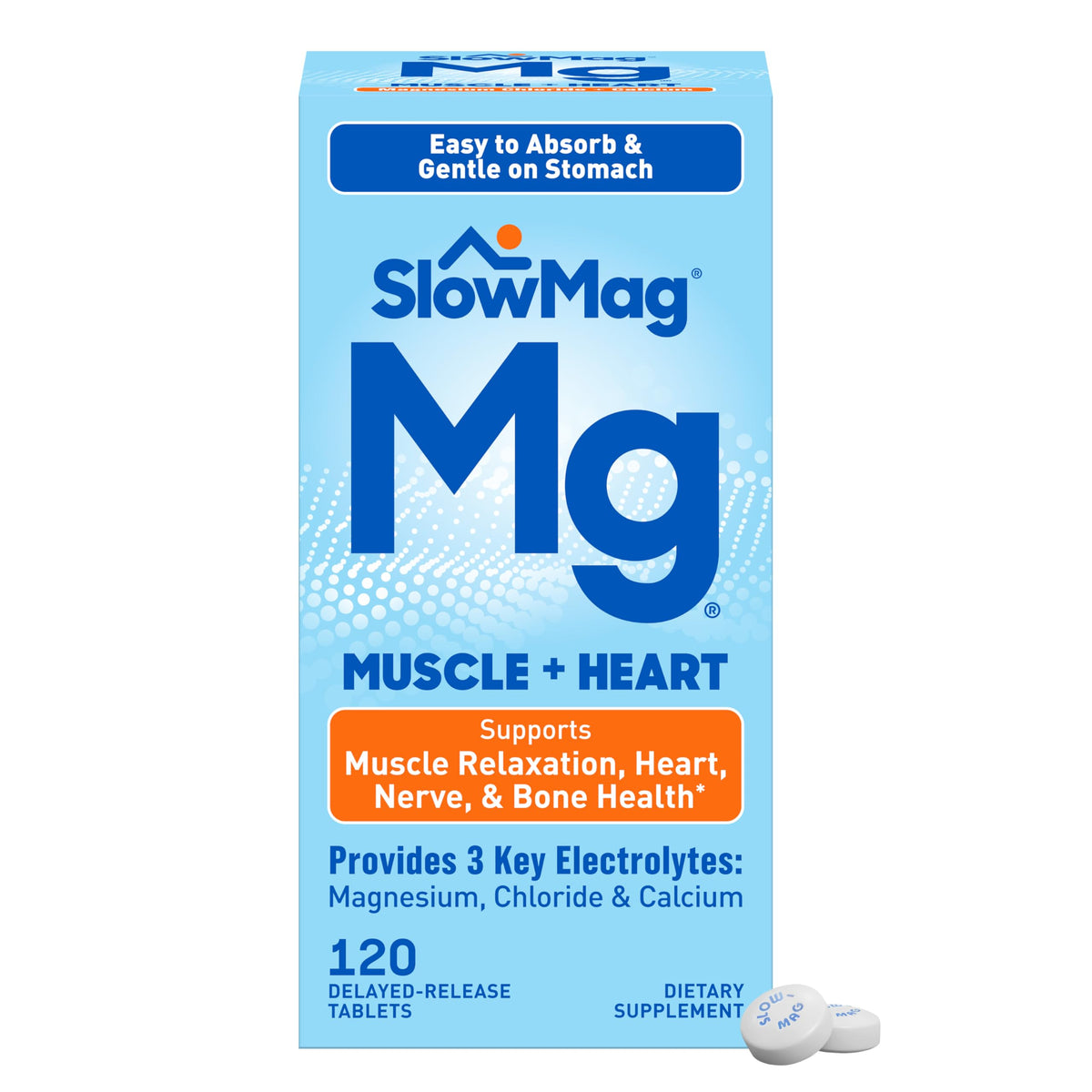 Slow-Mag Muscle & Heart Magnesium Chloride - 120 Tablets