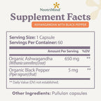 nootrimind Organic Ashwagandha Supplement Capsules - 60 Count - image 4