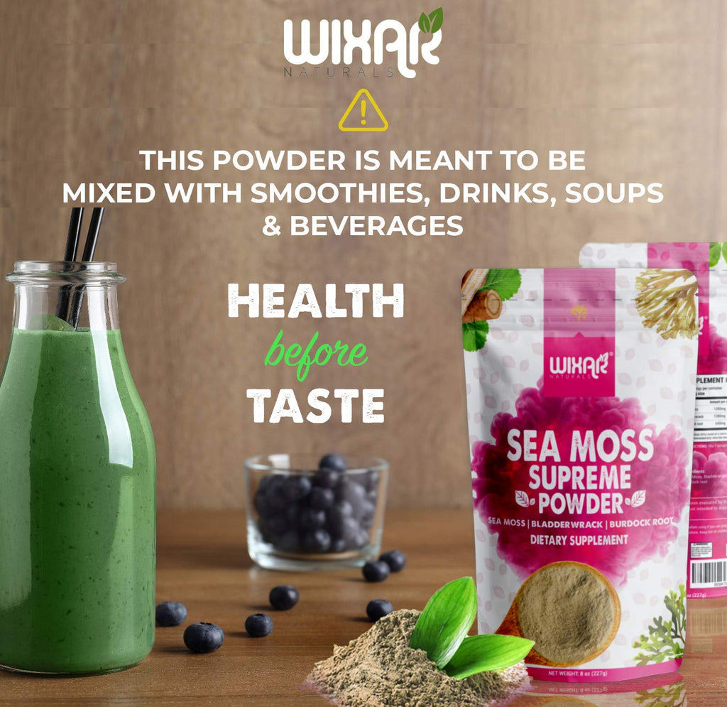 WIXAR NATURALS Sea Moss Powder with Bladderwrack & Burdock - 8 Ounces - image 2
