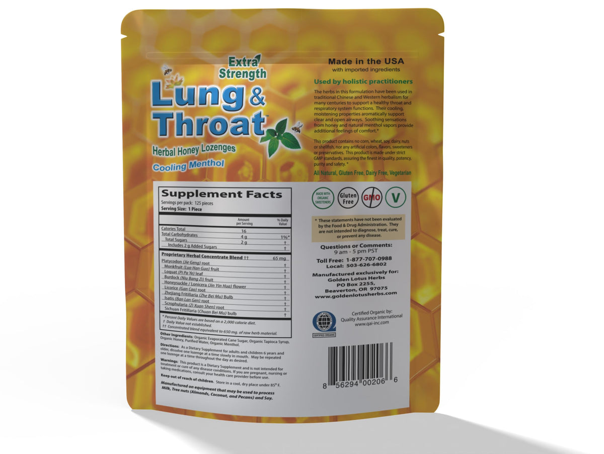 Golden Lotus Herbs Lung & Throat Herbal Lozenges - 110 Count - image 2