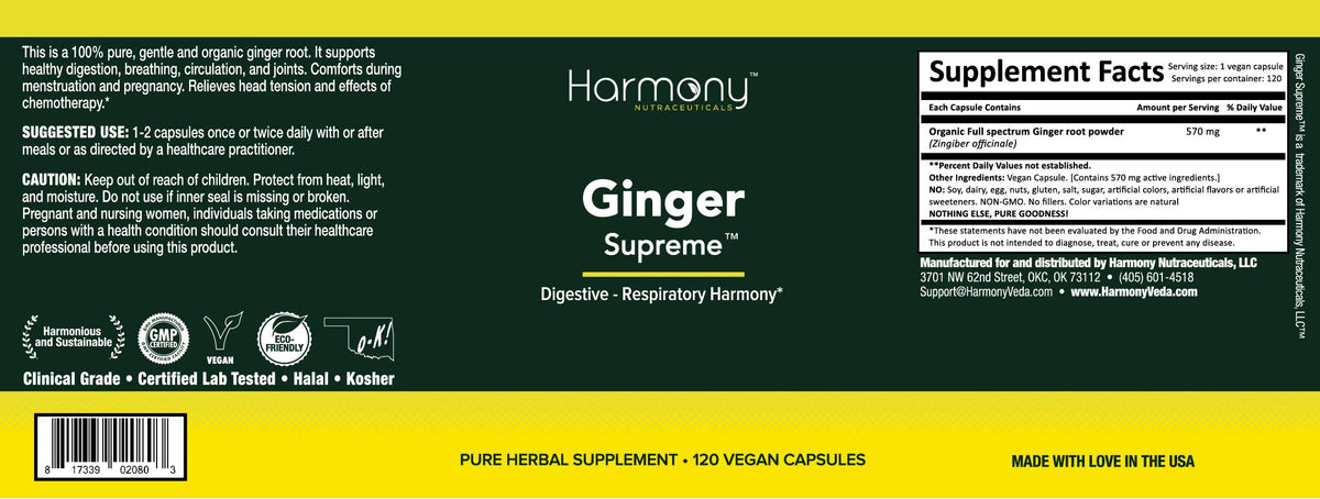 Harmony Nutraceuticals Ginger Supreme Respiratory Harmony - image 3