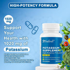 Safrel Potassium Supplement 1020 mg - 240 Vegetarian Capsules - image 4