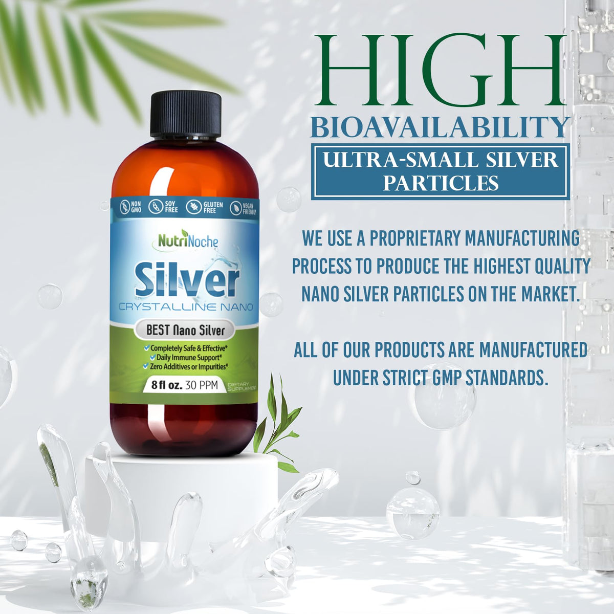 Nutrinoche Colloidal Silver - 30 PPM - Colloidal Silver Liquid