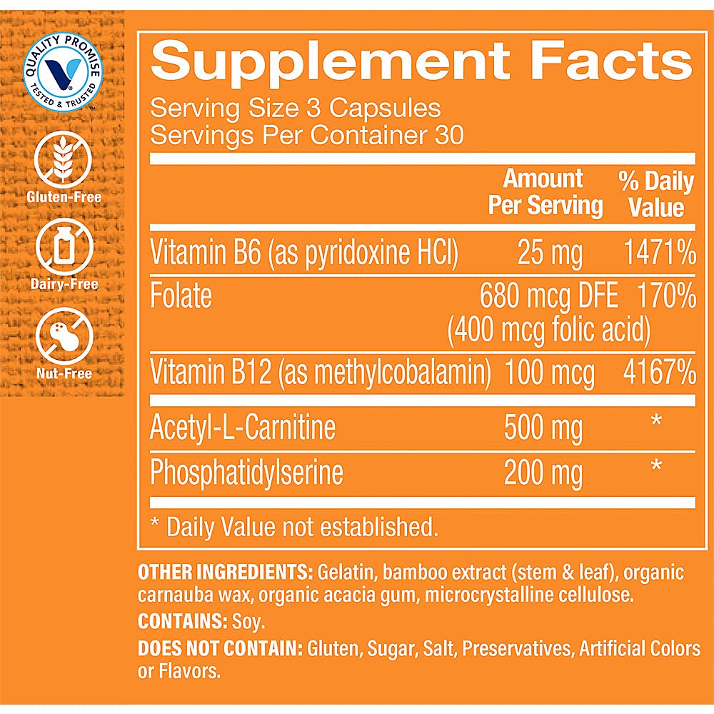 The Vitamin Shoppe Brain Sharp with Acetyl-L-Carnitine - 90 Capsules - image 2