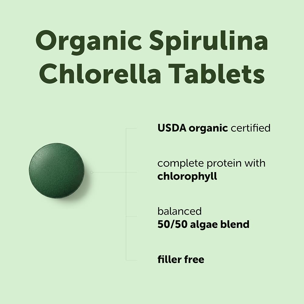 Micro Ingredients Organic Spirulina Chlorella Tablets - 720 Count - image 3
