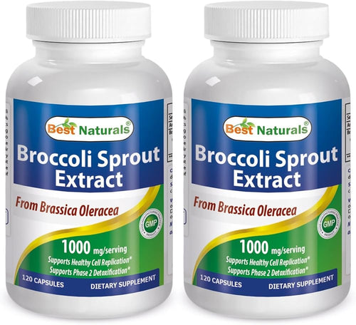 #1 Broccoli Sprouts 1000 mg per Serving 120 Capsules by Best Naturals - image 2