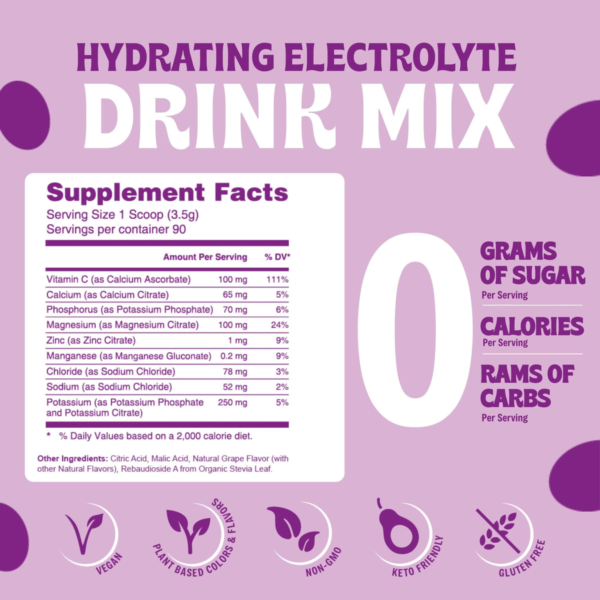 Vitalogix Naturals Electrolytes Powder No Sugar - Peach Hydration