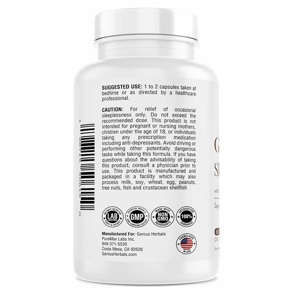 GENIUS HERBALS Gentle Calm Sleep Formula - 60 Capsules - image 3