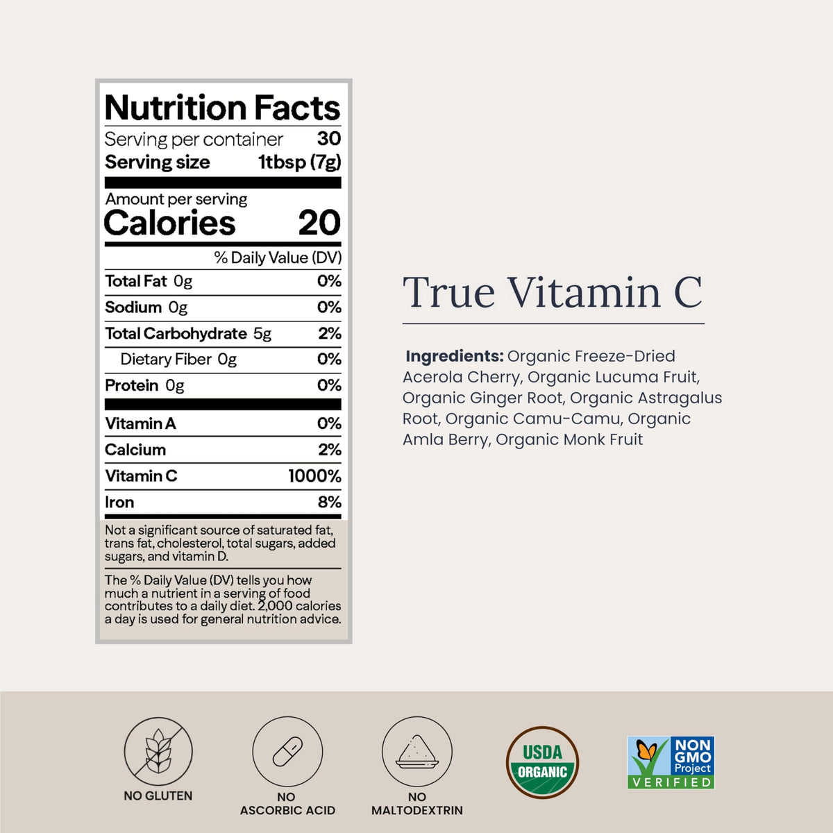 Infinity Greens True Vitamin C Powder - 30 Servings - image 4