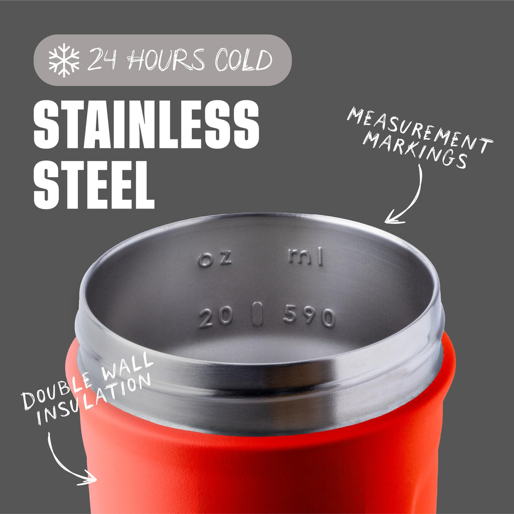 BlenderBottle Sport Flip Stainless Steel Shaker Bottle