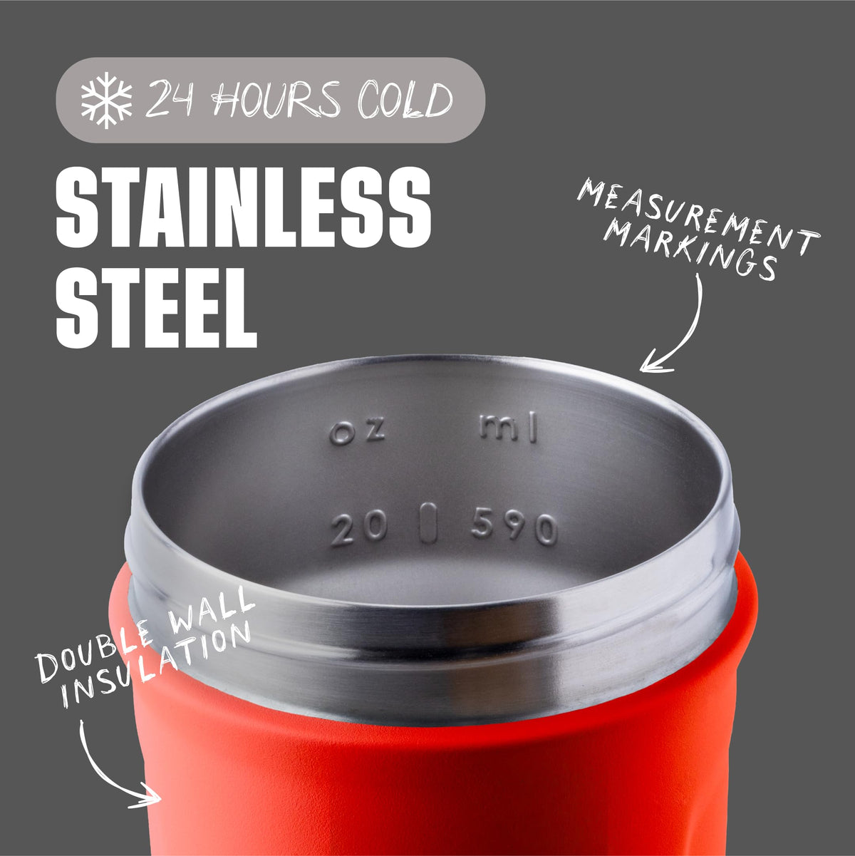 BlenderBottle Sport Flip Stainless Steel Shaker Bottle