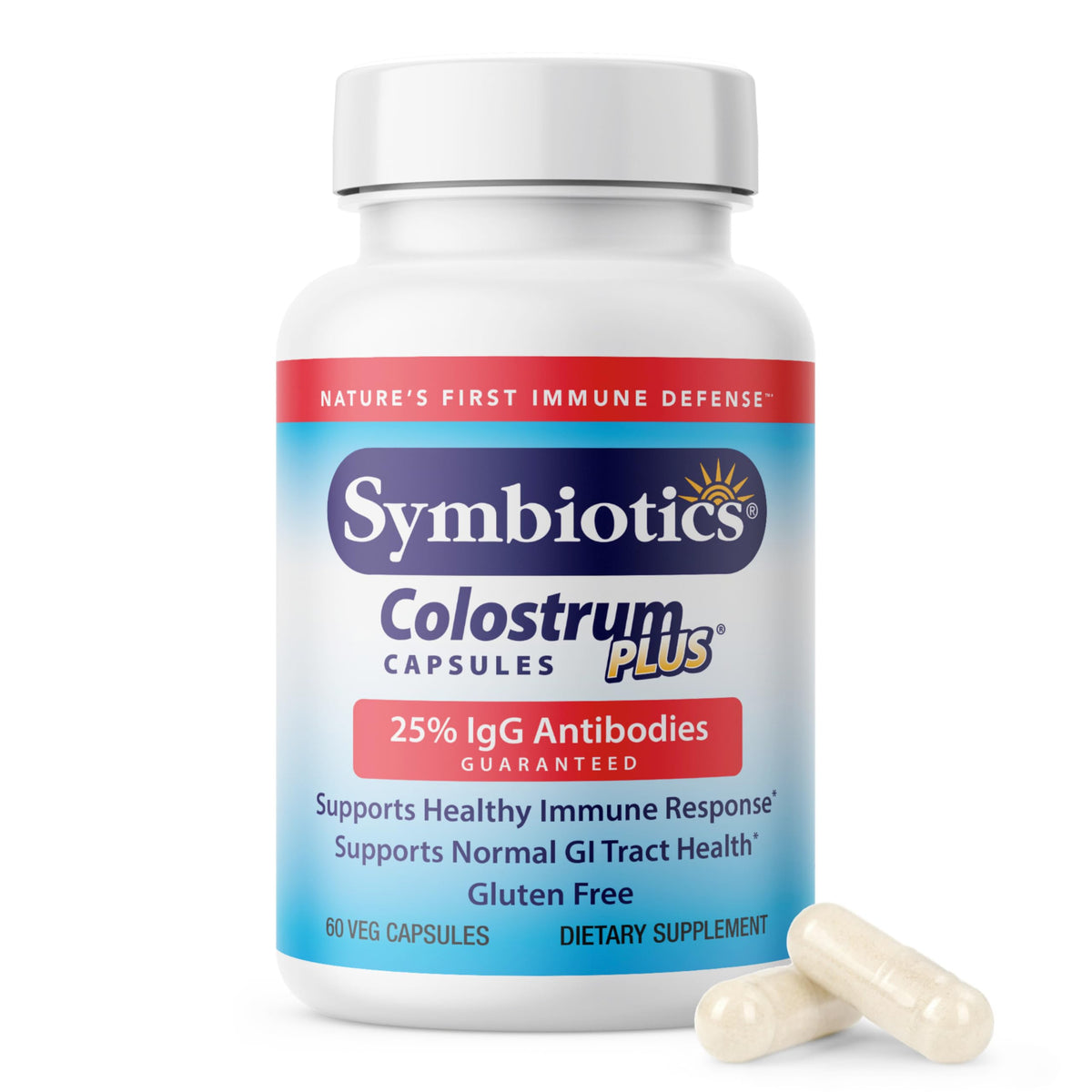 Symbiotics Colostrum Vegetable Capsules Immune & Gut Support - 60
