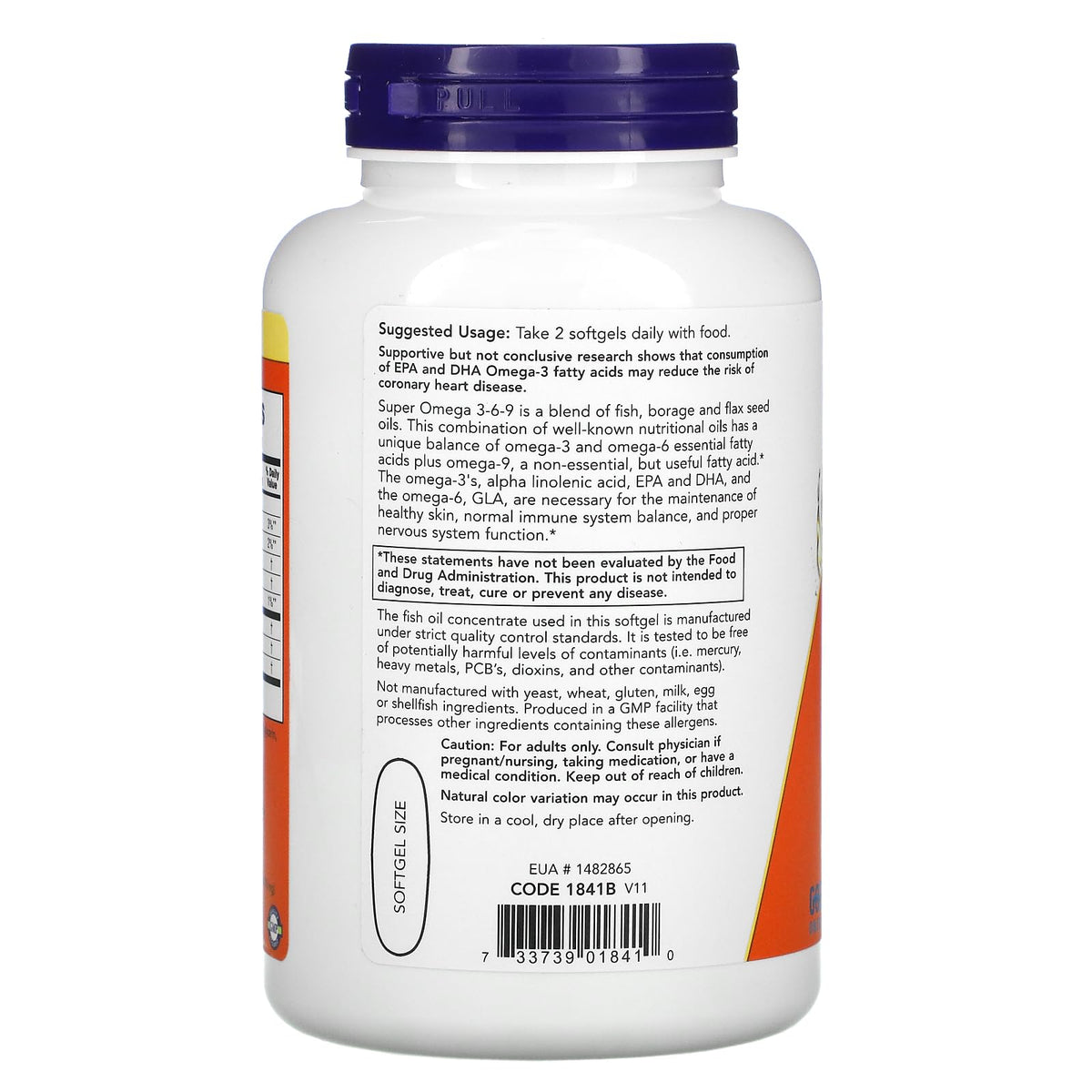 Now Foods Super Omega 3-6-9 Softgels - 180 Count - image 3